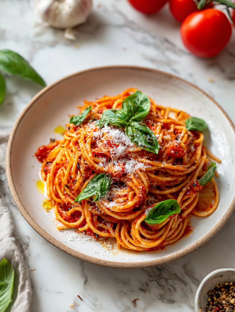 Spaghetti With Tomato And Basil Recipe
