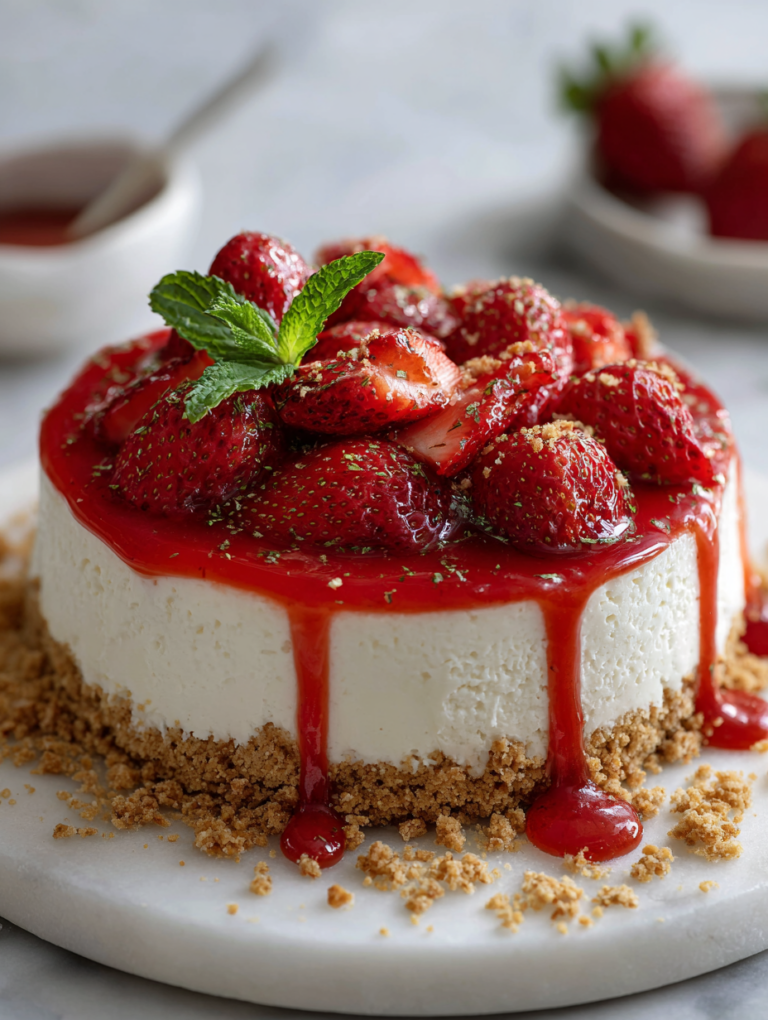 No Bake Strawberry Cheesecake Recipe