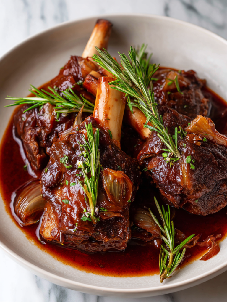 Lamb Shanks With Red Wine Sauce Recipe