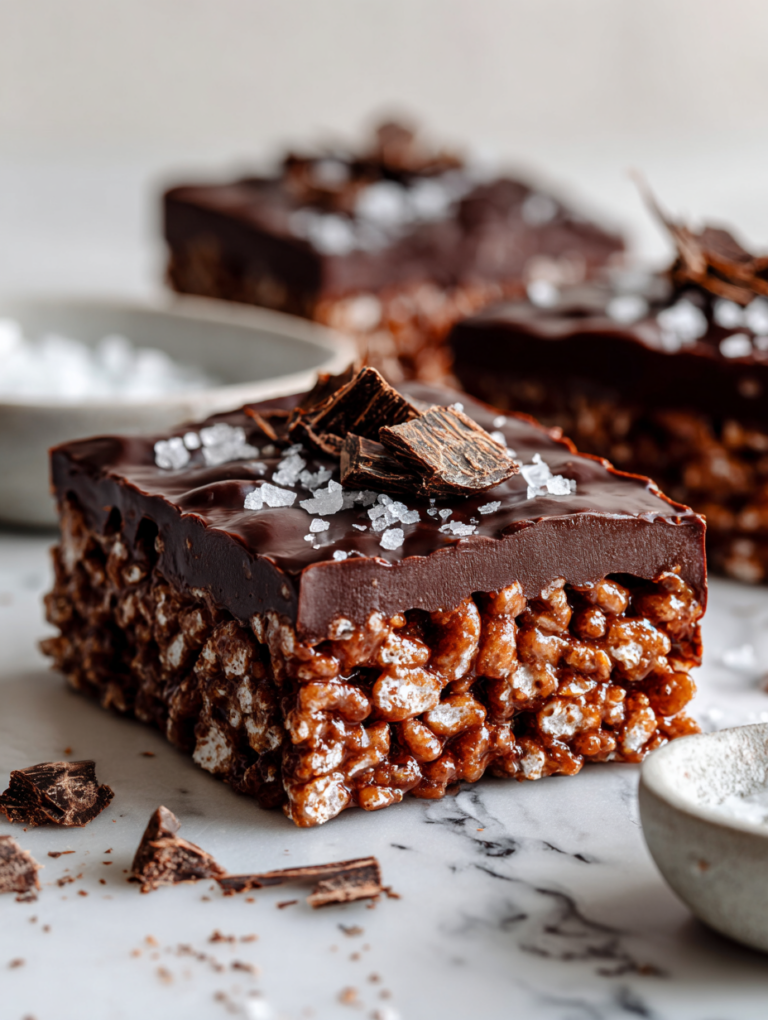 No Bake Chocolate Rice Bars Recipe