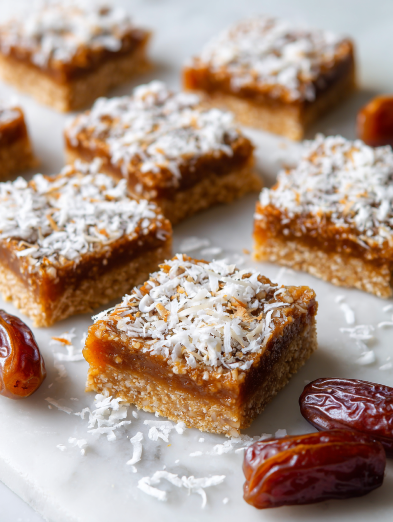 No Bake Coconut Date Bars Recipe