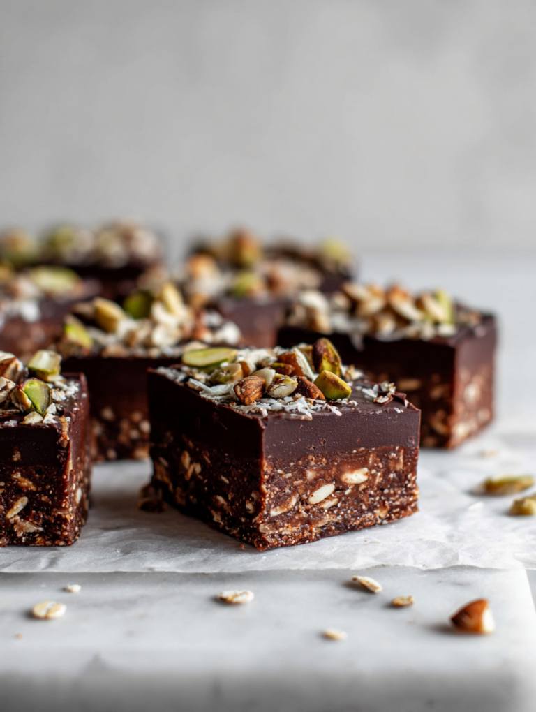 No Bake Chocolate Oat Bars Recipe