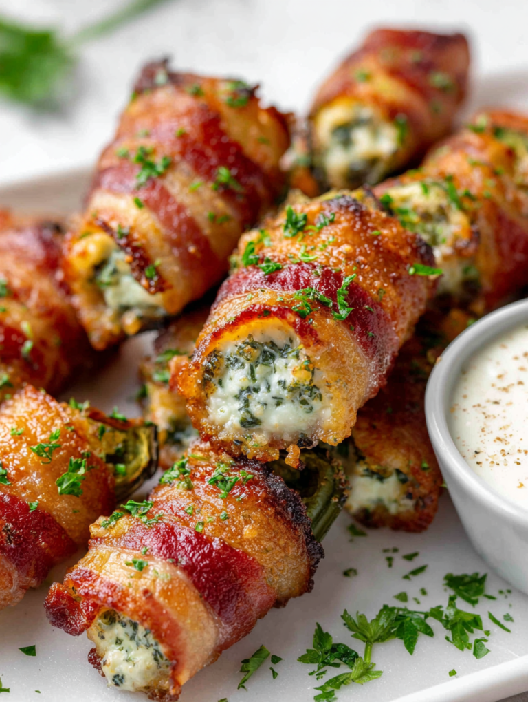 Bacon Wrapped Jalapeño Poppers
