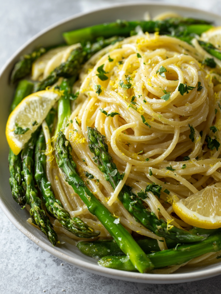 Lemon Butter Asparagus Pasta Recipe