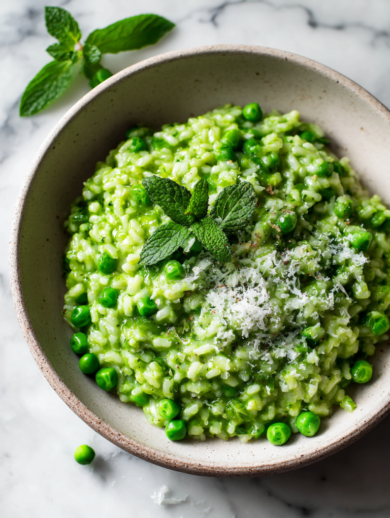 Green Pea Risotto With Parmesan