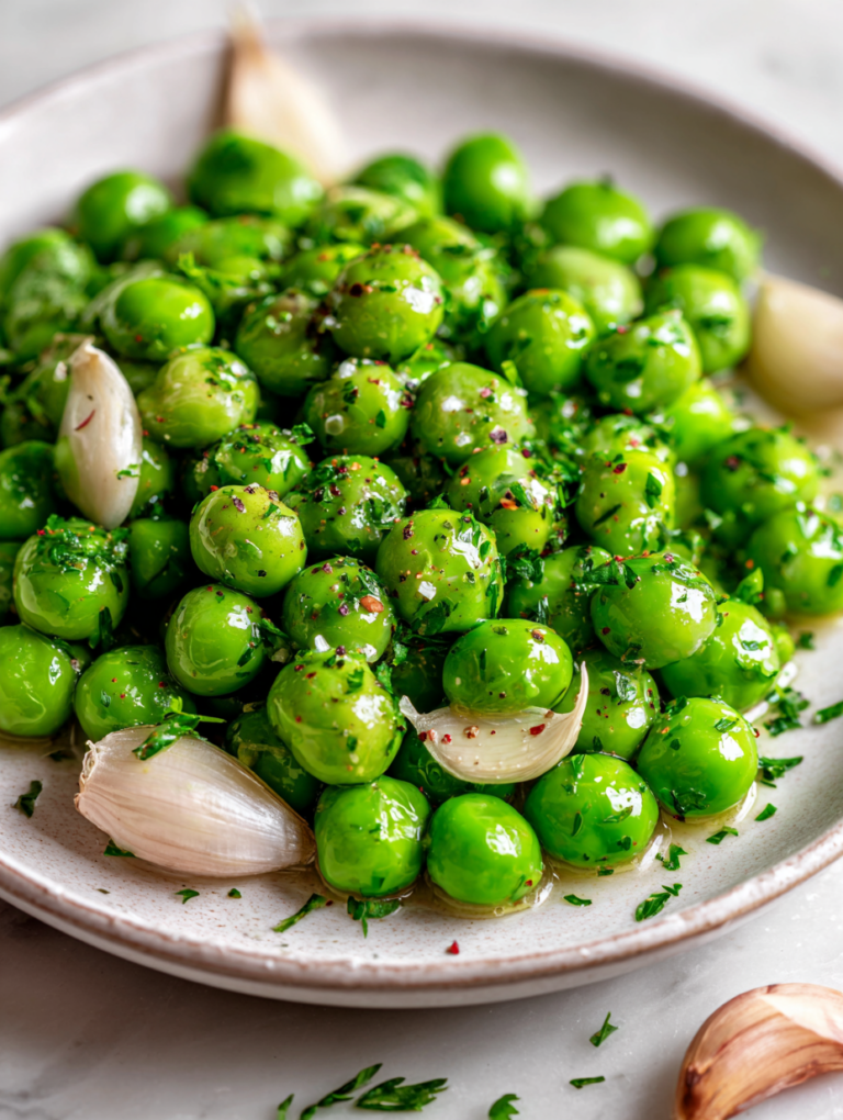 Butter Garlic Peas Recipe