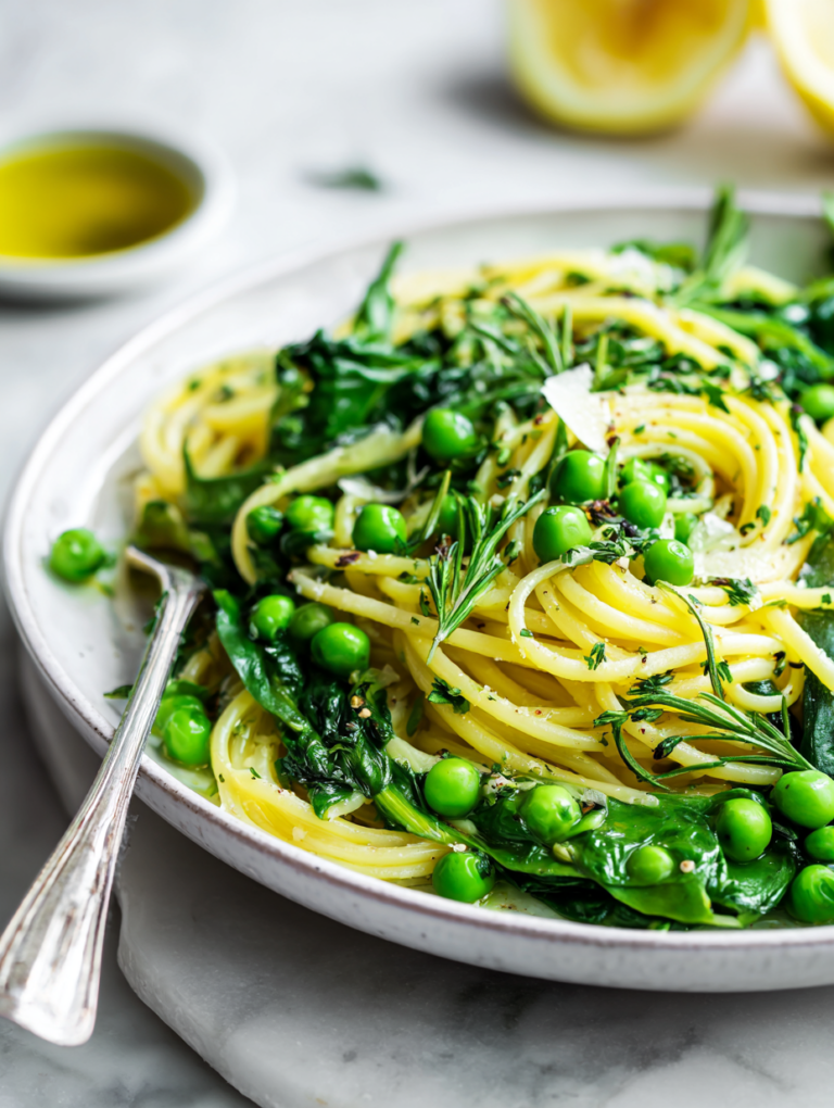 Pea And Spinach Pasta Recipe