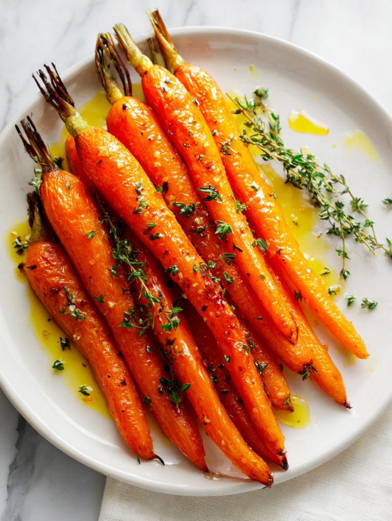 Roasted Carrots With Thyme And Olive Oil