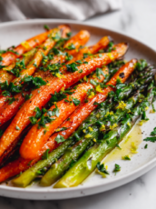 Roasted Carrots And Asparagus Recipe
